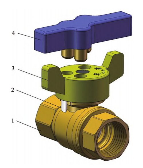 Overall structure of the dual-mode magnetic Lockable Ball Valve Overall structure of the dual-mode magnetic Lockable Ball Valve
